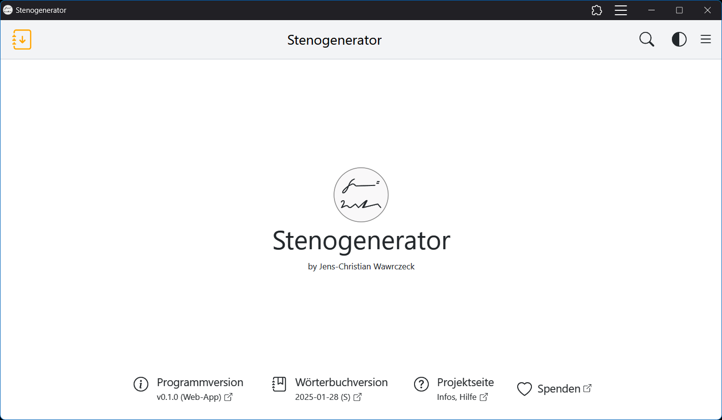 Stenogenerator: Impressum